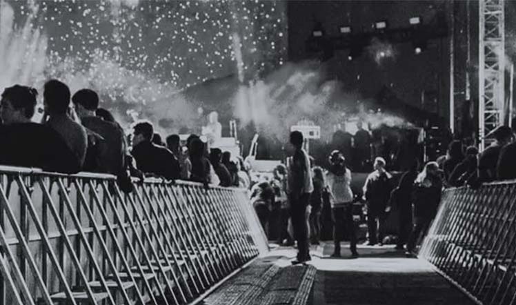 Concert goers ground level